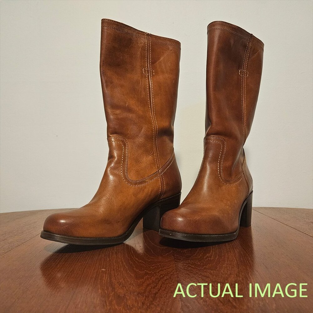 FRYE KENDALL PULL-ON BOOT in COGNAC – LIKE NEW!!!
